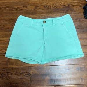 AMERICAN EAGLE Mint Green Stretch Midi Shorts